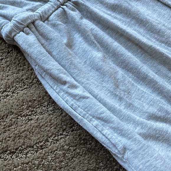 J.Crew strapless grey super comfy jersey drawstring maxi dress - Picture 6 of 9